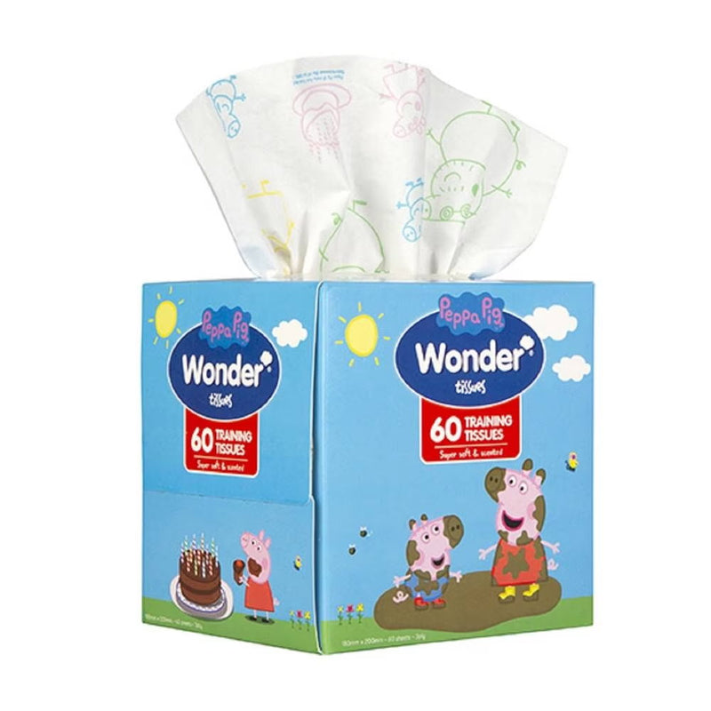 5x Peppa Pig Wonder Training Tissues 3ply 60pack 180mm x 200mm