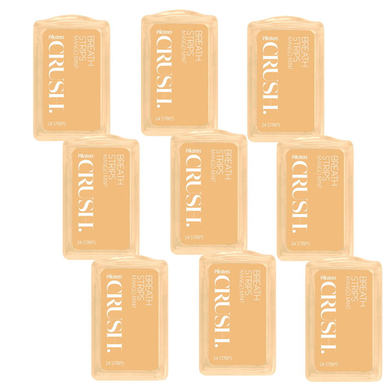 3x Piksters Crush Breath Strips Sugar Free Mango Mint 72 Strips