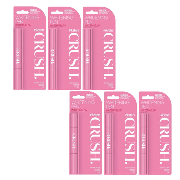 6x Piksters Crush Teeth Whitening Pen Watermelon 2ml