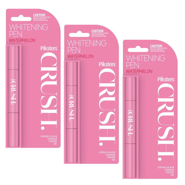 3x Piksters Crush Teeth Whitening Pen Watermelon 2ml
