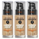 3x Revlon Colorstay Makeup Foundation Combination Oily Skin 250 Medium Beige