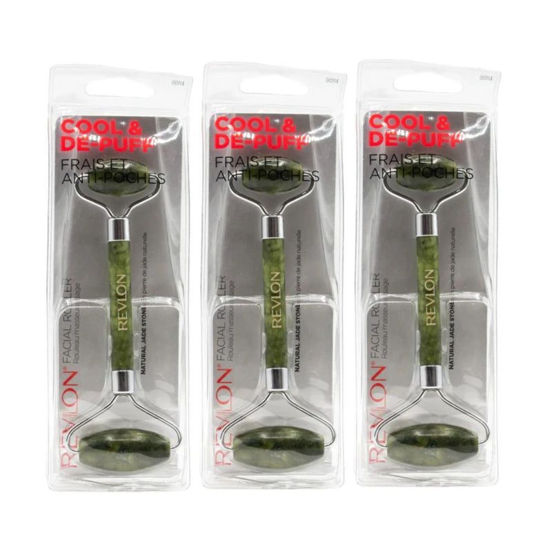 3x Revlon Facial Roller Jade Facial Roller Cool and De Puff