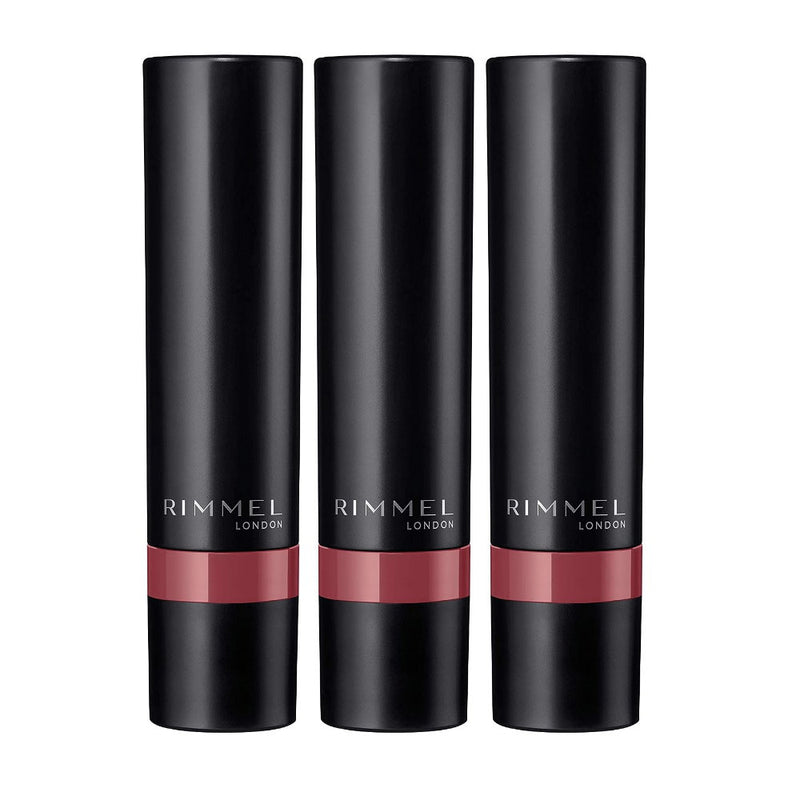3x Rimmel Lasting Finish Extreme Satin Lipstick 2.3g 200 Blush Touch Pink