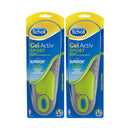 2x Scholl Gel Activ Sport Insole Womens Size 4.5 - 8.5