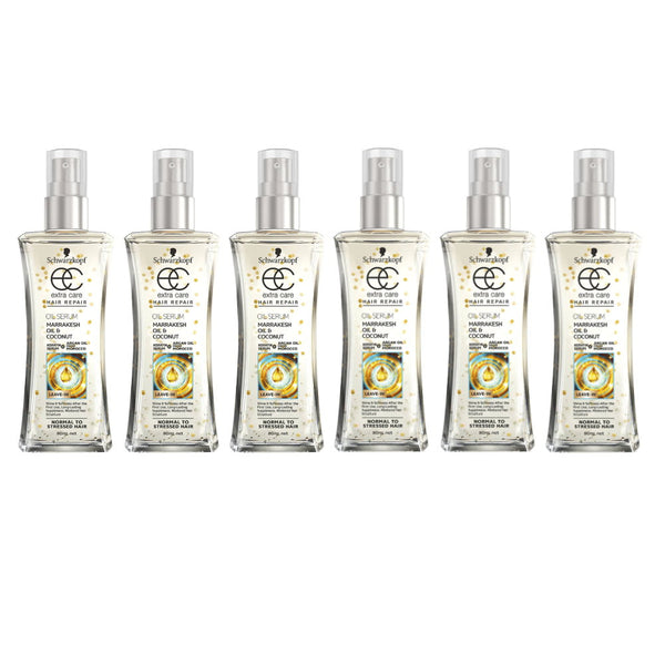 6 x Schwarzkopf Extra Care Oil Serum Leave In Treatment Marrakesh Oil and Coconut 80ml