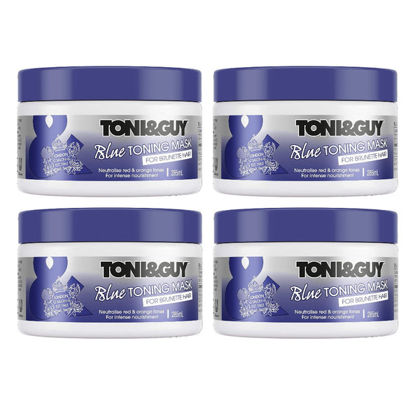 4x Toni & Guy Blue Toning Mask for Brunette Hair 285mL