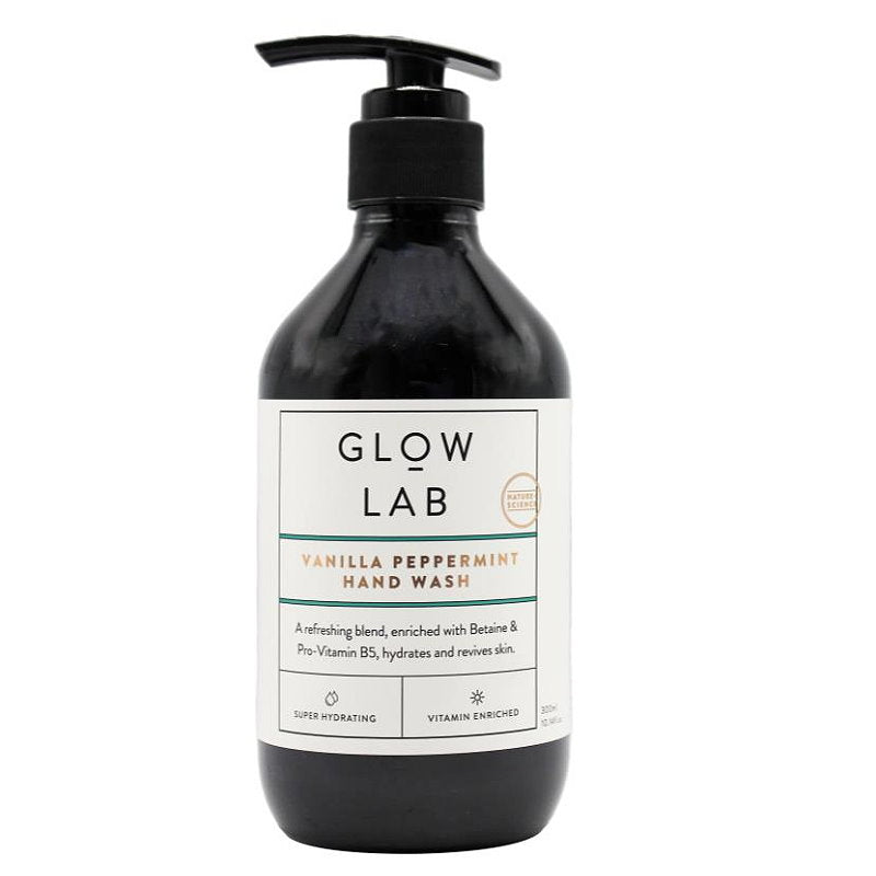 2x Glow Lab Vanilla, Peppermint Hand Wash Pump & Lemongrass Refill