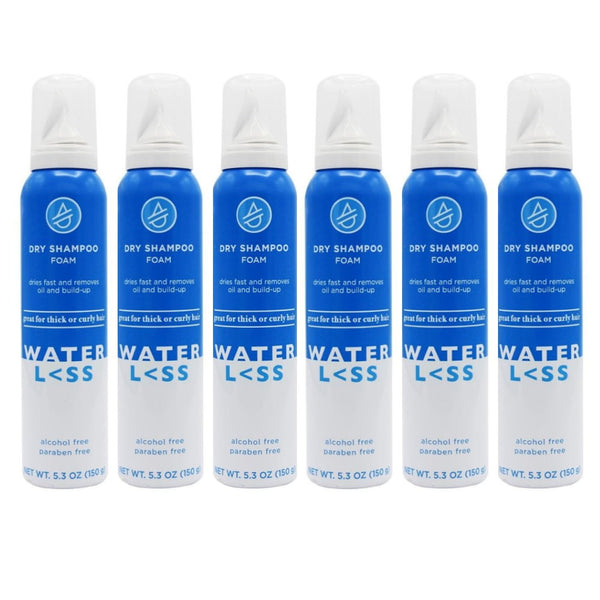 6x Water Less Dry Shampoo Foam for Thick or Curly Hair 150g
