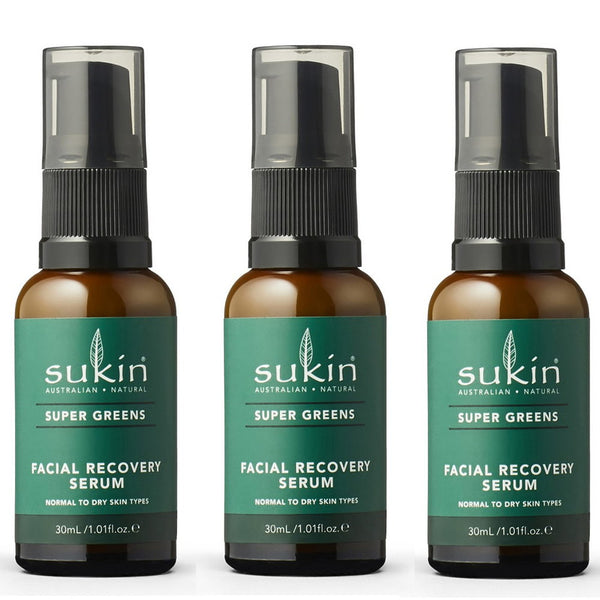 Buy Online Sukin Super Greens Facial Recovery Serum 30mL - Makeup Warehouse Australia
