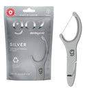 Go2 Dentagenie Floss Picks Silver Anti-Bac Mint 36pack