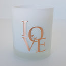 Rosy Gold Double Scented Candles Large Frosted Satin Love - Pina Colada