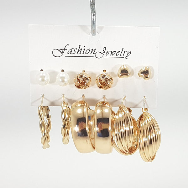 Shop Online Rosy Lane 6 Assorted Pearl & Gold Butterfly Earring Set - Makeup Warehouse