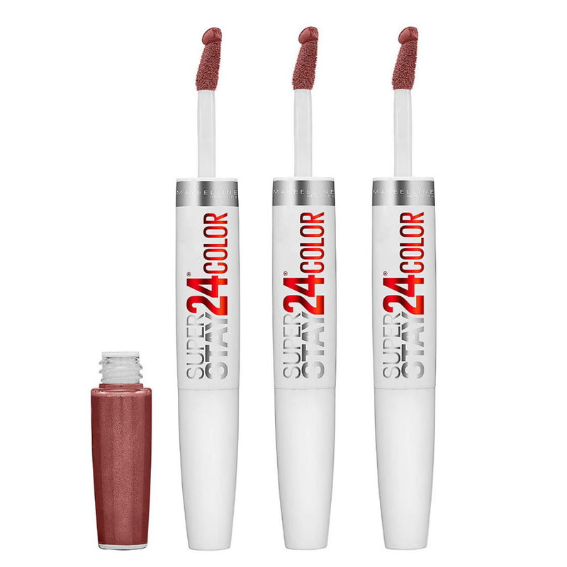 Buy Maybelline SuperStay 24 Colour 2-Step Longwear Liquid Lipstick 145 Constant Cocoa Makeup Warehouse Australia