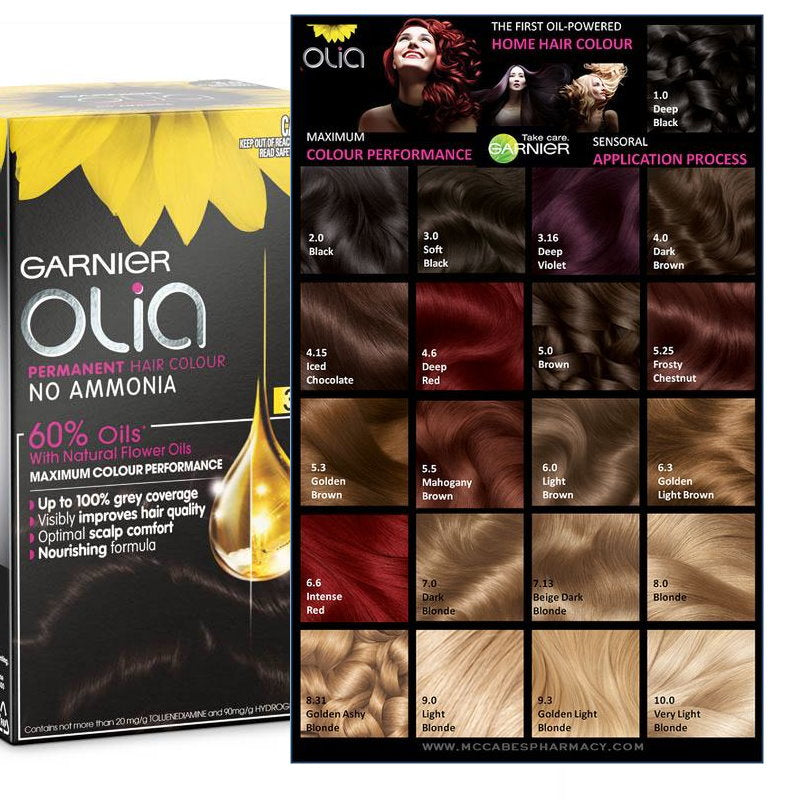 Garnier Olia Bold Permanent Hair Colour 3.0 Darkest Brown - Makeup Warehouse Australia