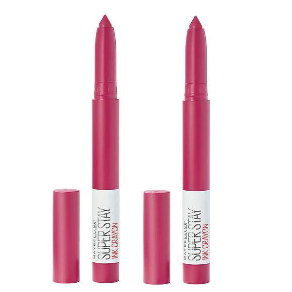 Buy Maybelline SuperStay Ink Crayon Lip Crayon 35 Treat Yourself Pink- Makeup Warehouse Australia 