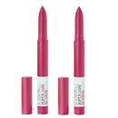 2x Maybelline SuperStay Ink Crayon Lip Crayon Lipstick - 35 Treat Yourself Pink