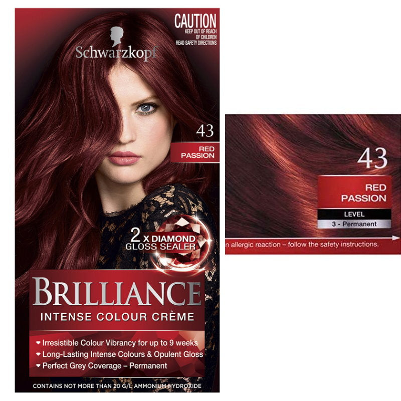 Schwarzkopf Brilliance Intense Hair Colour Crème - 43 Red Passion