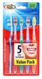 Oral Fusion 5 pack Toothbrush Medium Bristle VALUE PACK