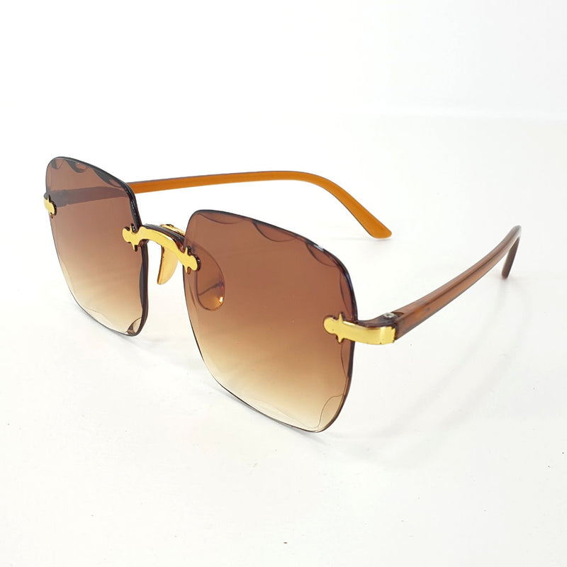 Rosy Lane Classic Vintage Square Sunglasses Double Brown