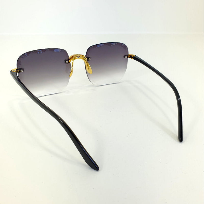 Rosy Lane Classic Vintage Square Sunglasses Double Grey