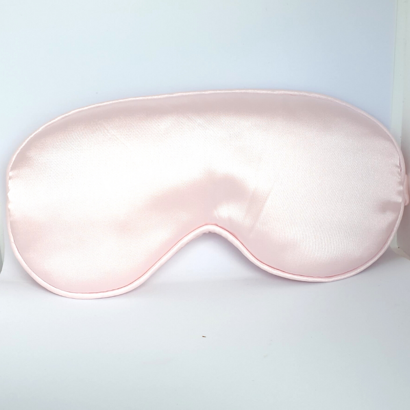 Shop Online - Silk Satin Eye Sleep Mask Light Pink with Pouch - Makeup Warehouse Australia