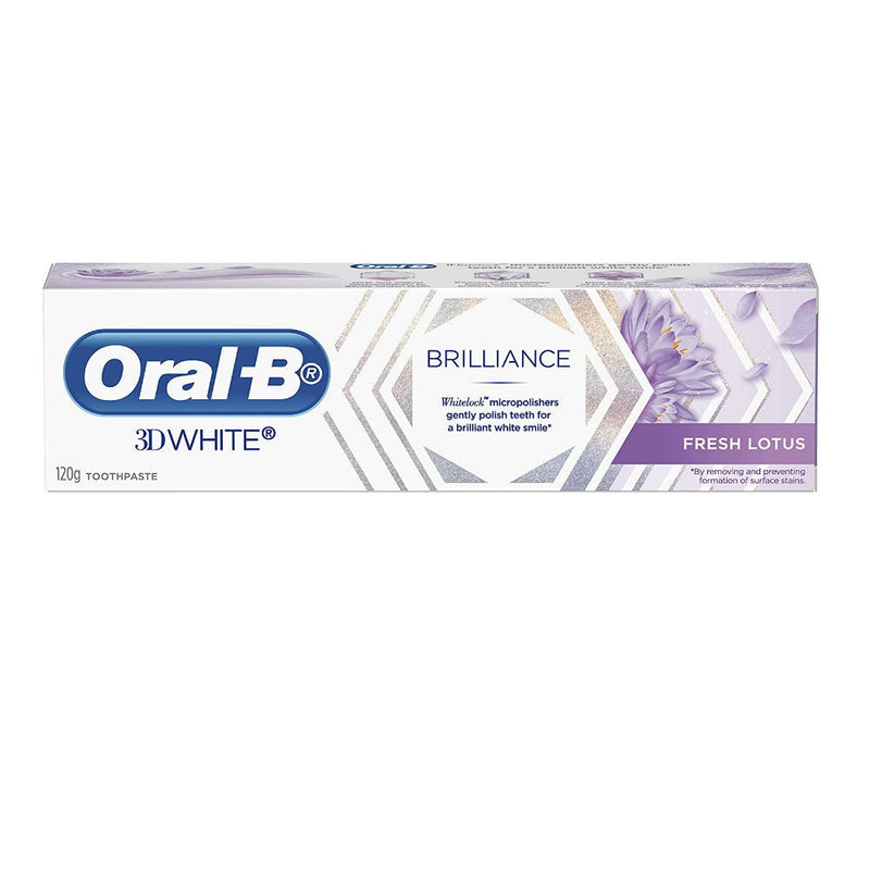 5x Oral-B Brilliance Fresh Lotus Toothpaste 120g