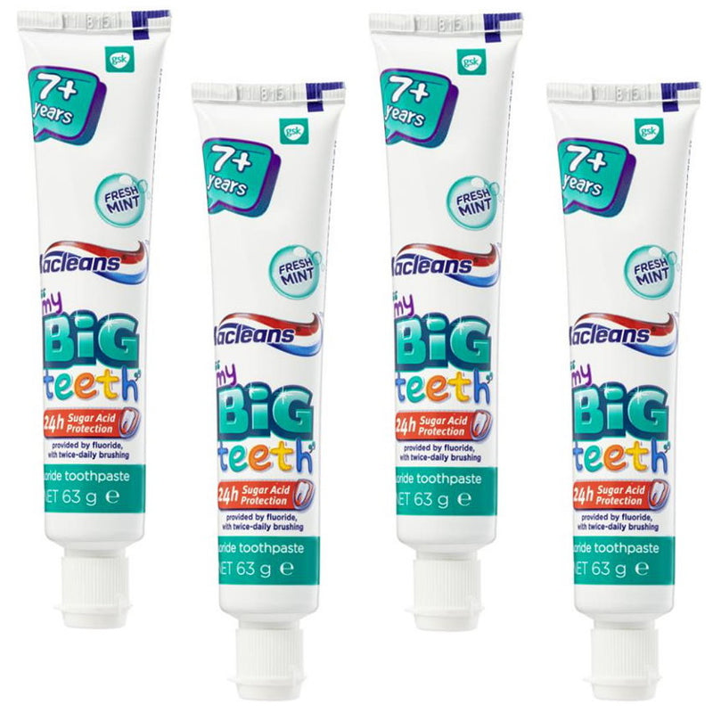 4pk Macleans Toothpaste Kids Big Teeth for Children 7+ Years Old Mint - Makeup Warehouse Australia 