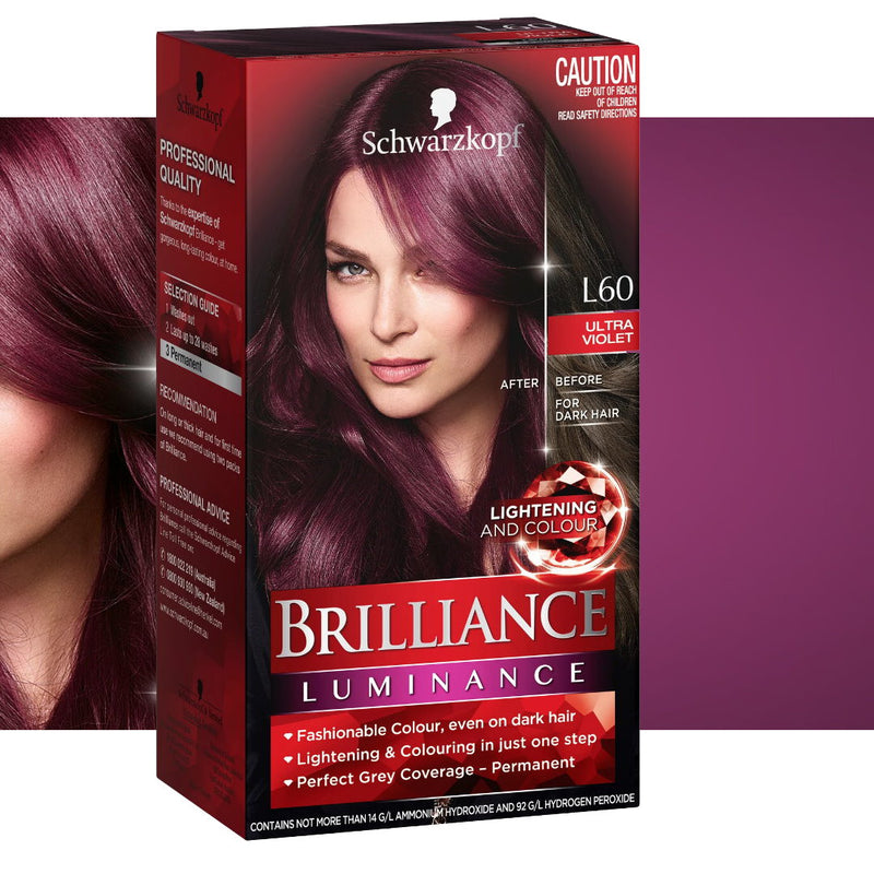 3x Schwarzkopf Brilliance 49 Dark Red Violet 1pk for sale online