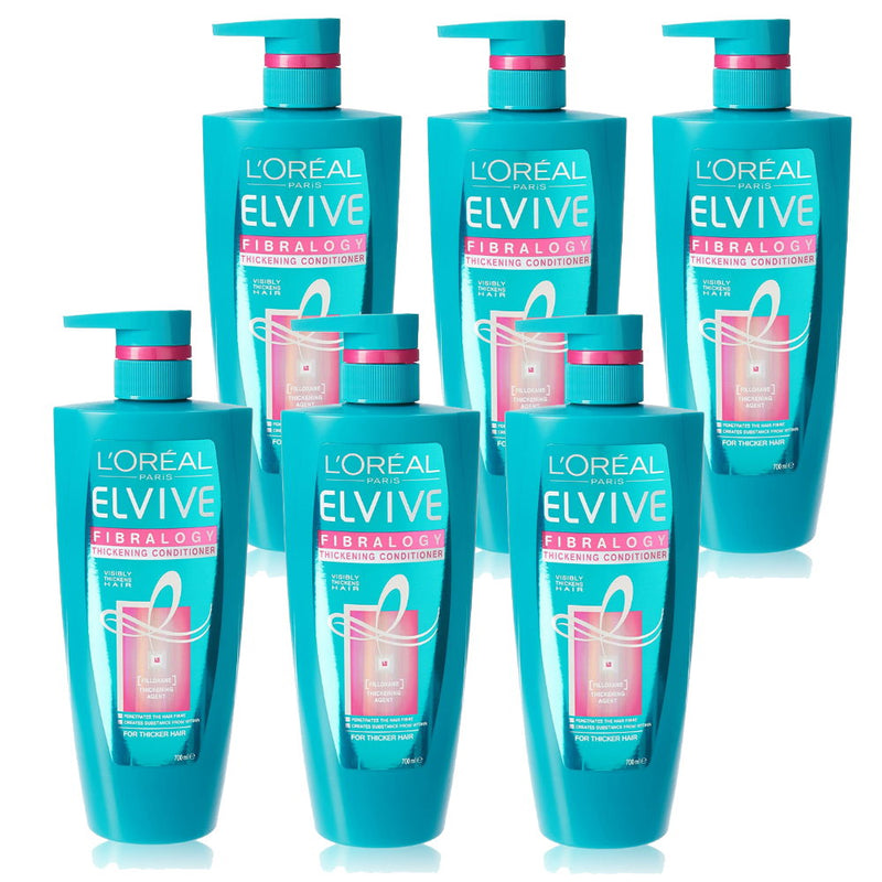 6x LOreal Elvive Fibralogy Conditioner 700mL Makeup Warehouse Australia