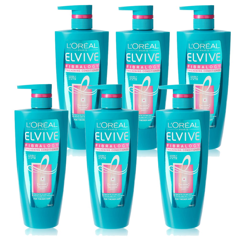 6x LOreal Elvive Fibralogy Conditioner 700mL Makeup Warehouse Australia