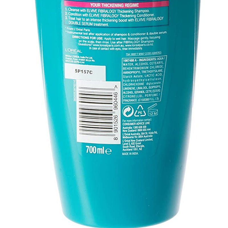 6x LOreal Elvive Fibralogy Conditioner 700mL Makeup Warehouse Australia