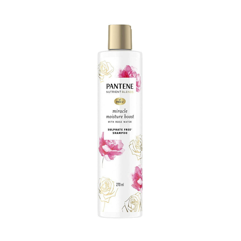 3x Pantene Pro-V Nutrient Blends Miracle Moisture Boost Shampoo with Rose Water 270mL