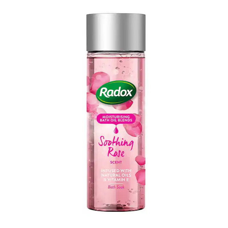 Radox Moisturising Bath Oil Blends Soothing Rose Scent 200mL Makeup Warehouse Australia