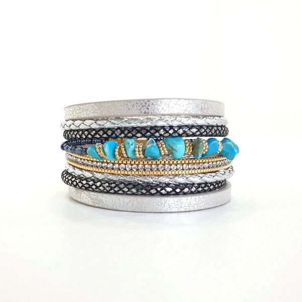 Rosy Lane Blue Stone Charm Bracelet
