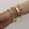 Rosy Lane Set of 4 Chain Bracelet - Gold