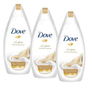 3x Dove Silk Glow Nourishing Body Wash 500mL