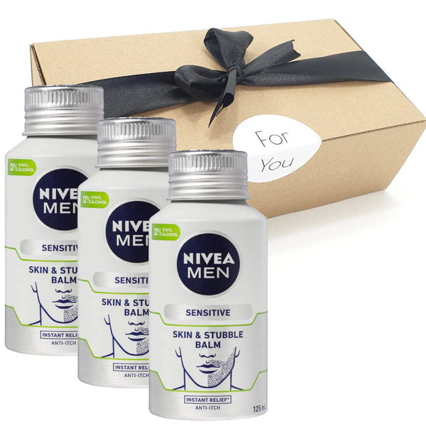 The Men's Gift Box - Nivea Men Sensitive Instant Relief Skin and Stubble Balm 125ml - Makeup Warehouse