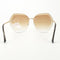 Rosy Lane Vintage Rimless Pilot Sunglasses Gold Frame Brown