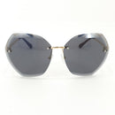 Rosy Lane Vintage Rimless Pilot Sunglasses Gold Frame Light Grey