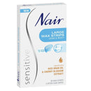 Nair Sensitive Large Wax Strips Legs & Body Hair Removal - 20 Wax Strips