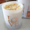 Rosy Gold Double Scented Candles Large Frosted Satin Love - Pina Colada