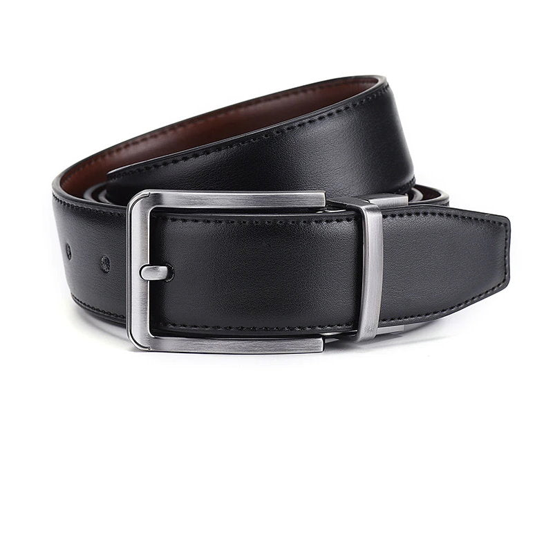 OSKA Men’s Belt Genuine Leather Reversible Buckle Black or Brown / Gift Box