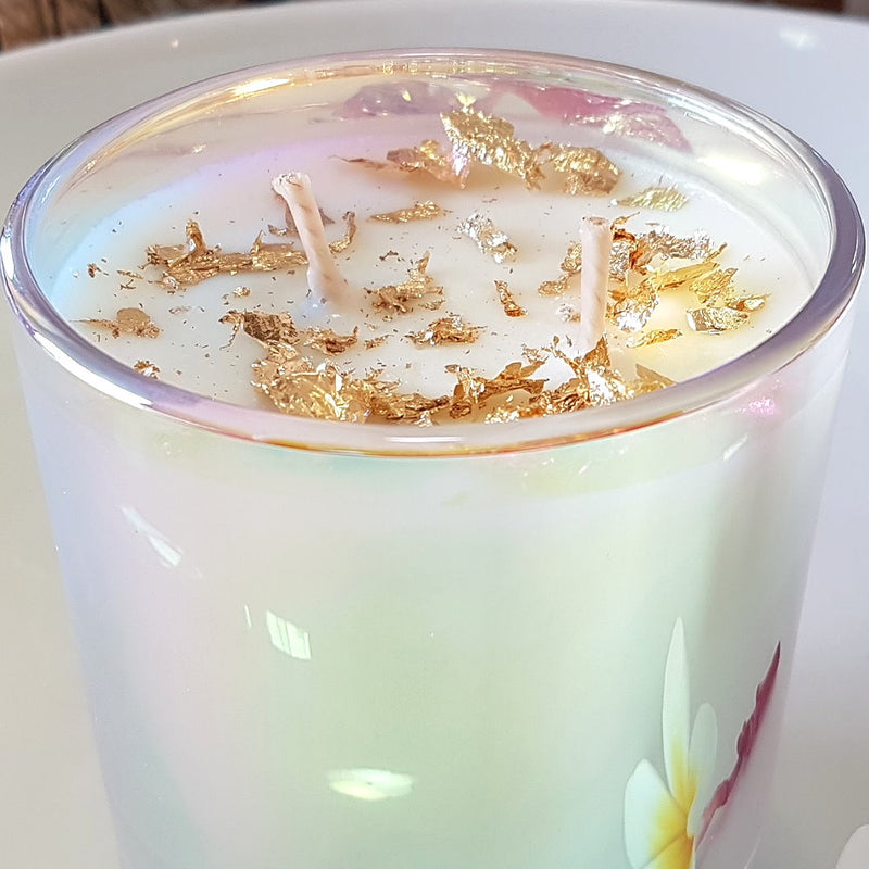 Rosy Gold Double Scented Candles Large Pearl - Japanese Honeysuckle