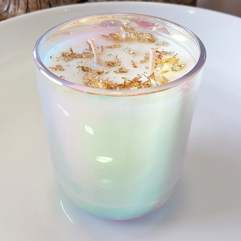 Rosy Gold Double Scented Candles Large Pearl Japanese Honeysuckle - Makeup Warehouse Australia 