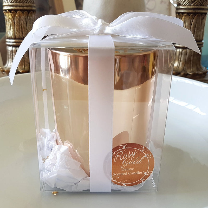 Rosy Gold Double Scented Candles Large Rose Gold - Mandarin & Berries